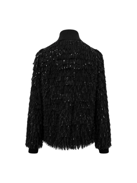 Sweter Actualee z cekinami czarny