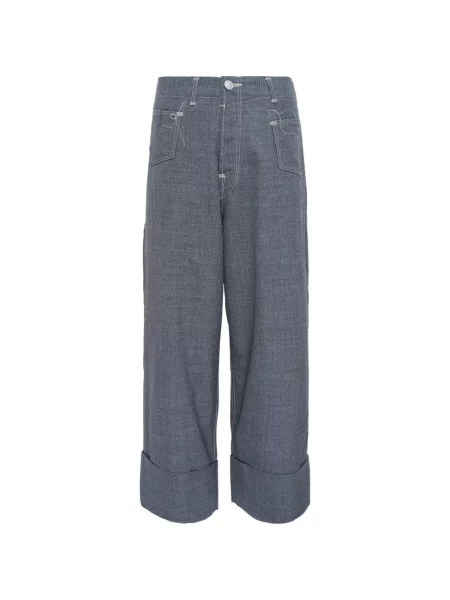 Pantaloni Junya Watanabe de lână albastru