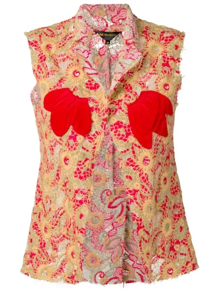 Vesta Comme Des Garçons Pre-owned s výšivkou červená