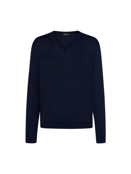 Dzianinowy sweter Maerz Muenchen niebieski