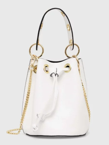 Кожена чанта Answear Lab бяло