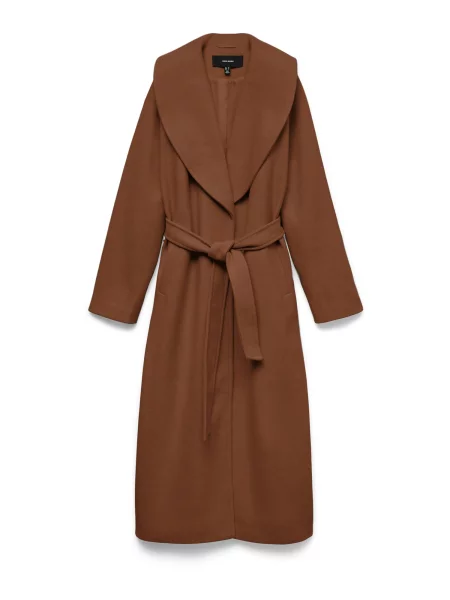 VERO MODA Palton de primăvară-toamnă VMAnne ciocolatiu