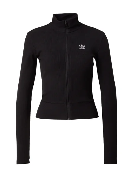 ADIDAS ORIGINALS Geacă tricotată ESS negru alb