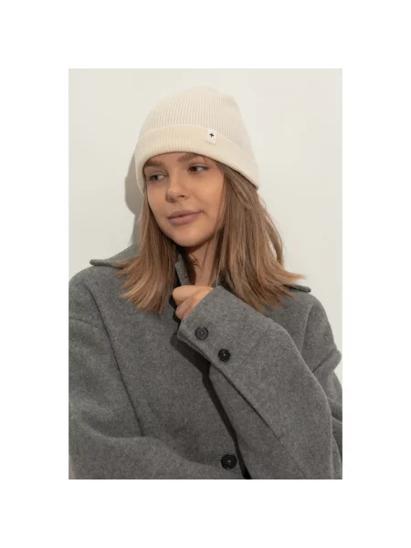 Czapka Jil Sander wełniana beżowa