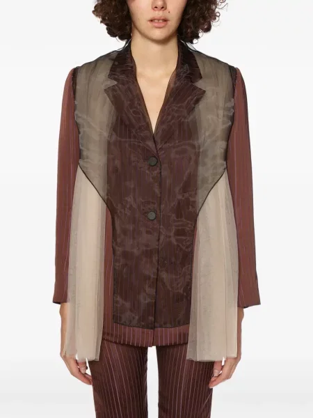 Sacou Quetsche din tul maro