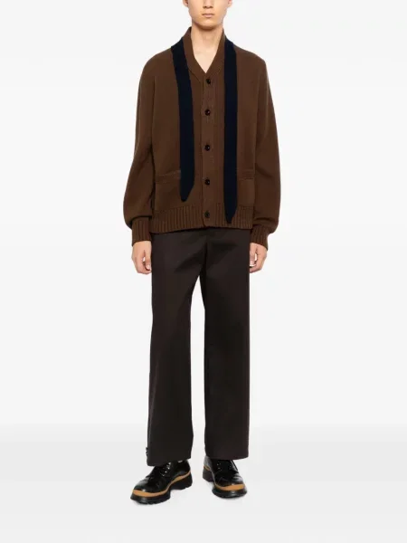 Cardigan Sacai de lână maro