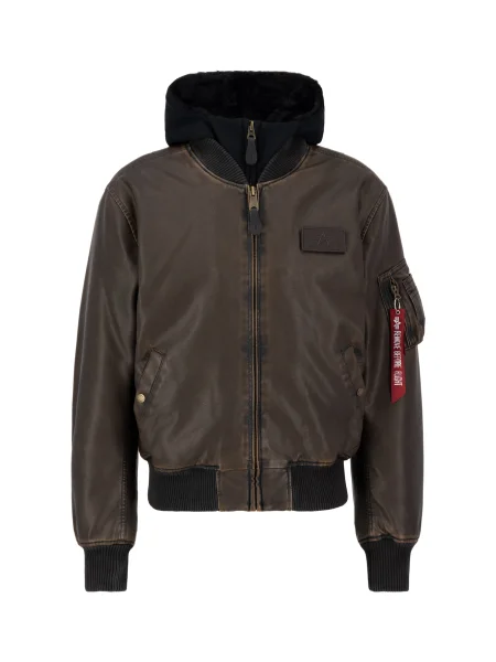 ALPHA INDUSTRIES Geacă de primăvară-toamnă maro / roșu / negru alb
