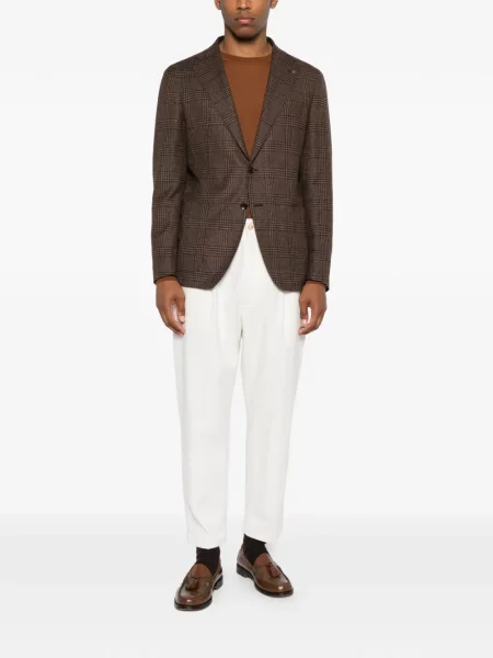 Pantaloni Eleventy conici alb