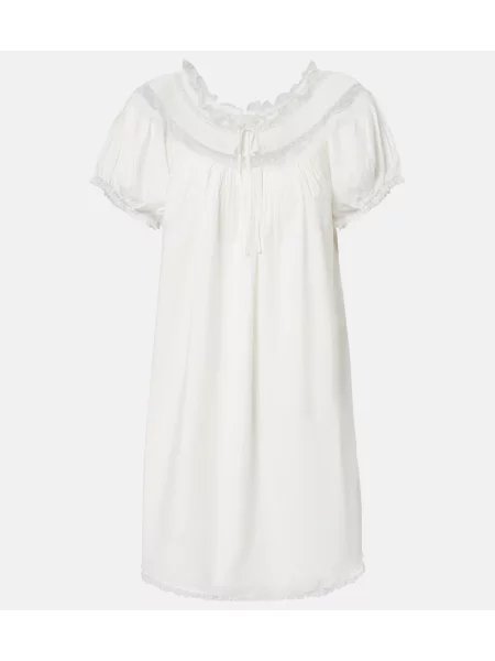 Rochie Dôen din dantelă alb
