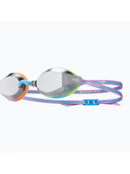 Okulary do pływania dziecięce TYR Blackops Ev Racing Mirrored silver/ blue/ pink niebieskie