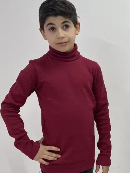 Дитячий Гольф KAZKOVA бавовна/поліестер бордовий