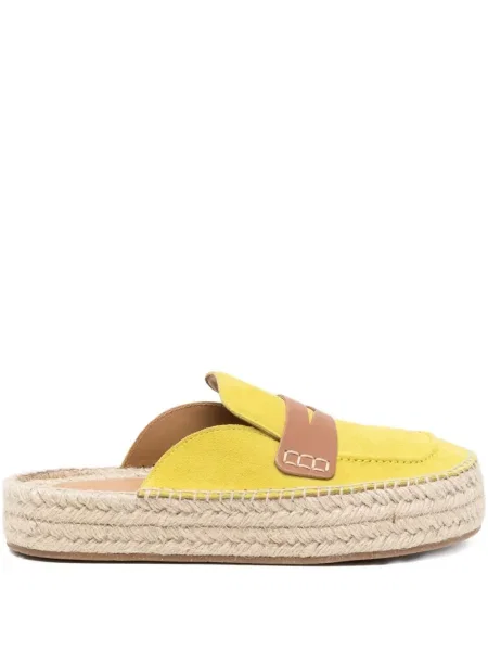 Espadrile Jw Anderson din piele de căprioară fără toc galben