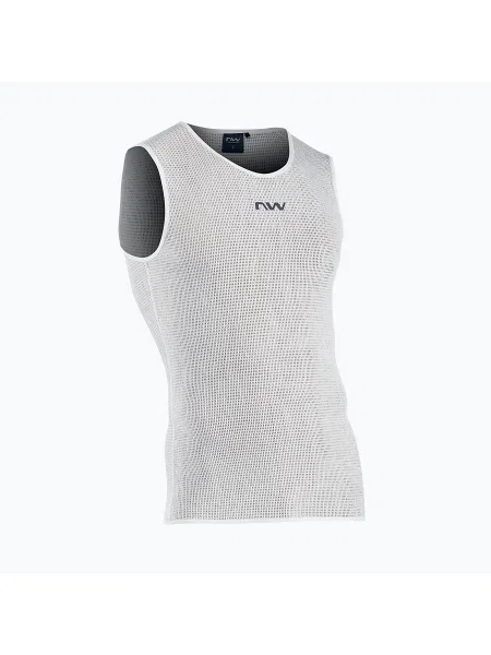 Tricou de ciclism Northwave Light fără mâneci pentru bărbați alb