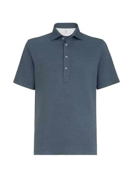 Tricou polo Brunello Cucinelli albastru