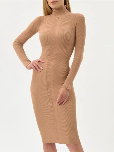Платье Elisabetta Franchi бежевое