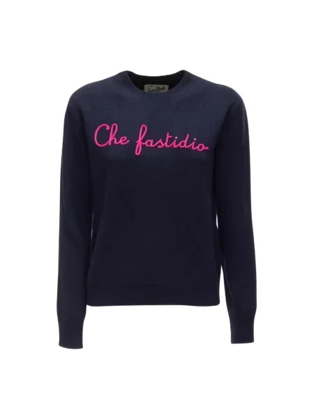 Sweter Mc2 Saint Barth wełniany niebieski