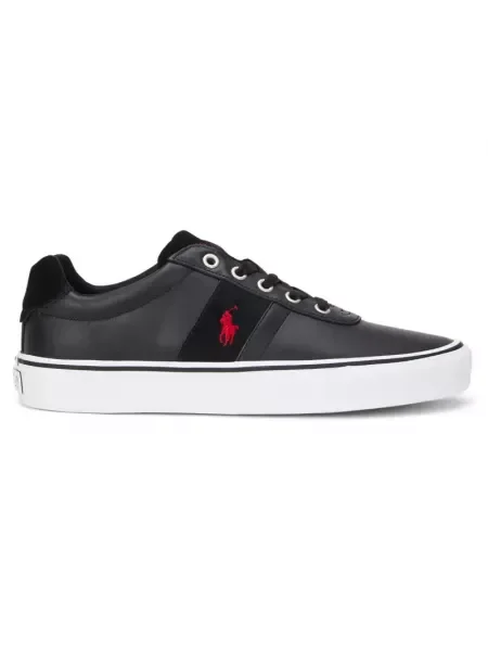 POLO RALPH LAUREN Bőr sneakers tornacipő fekete