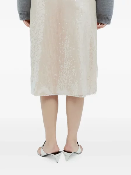 Fustă midi Gucci cu paiete până la genunchi