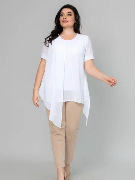 Туніка All Posa Комплект майка+накидка текстиль білий