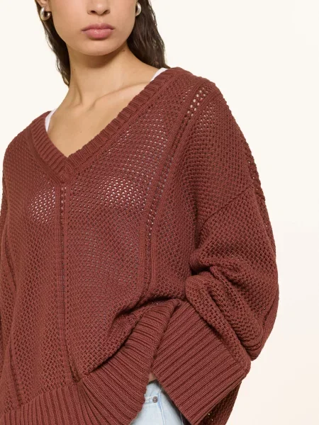 Boss Sweter Oversize Fevran rot różowy