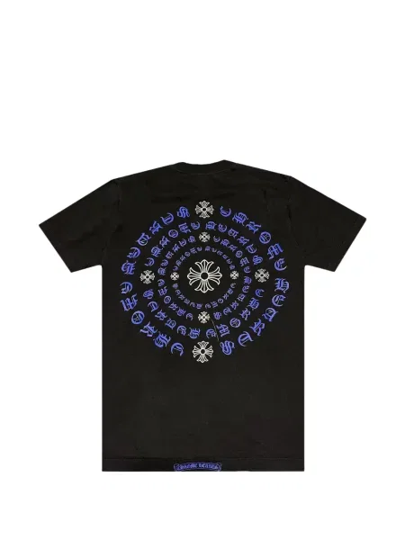 Тениска Chrome Hearts с принт със сърца черно