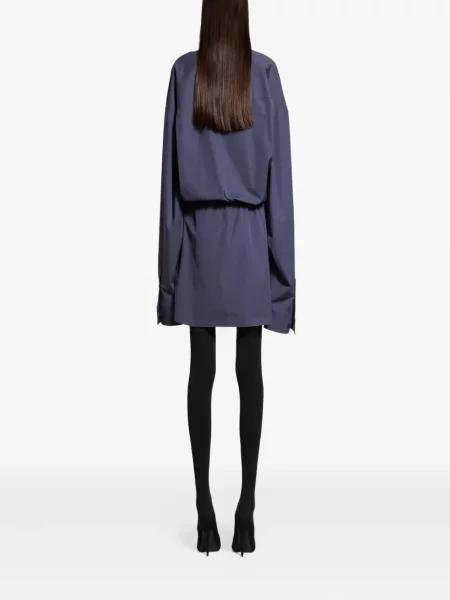 Rochie tip cămașă Balenciaga albastru