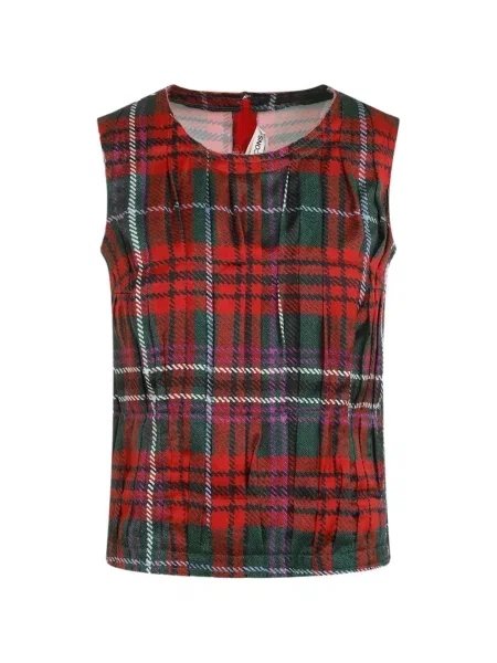 Vestă Comme Des Garçons în carouri roșu