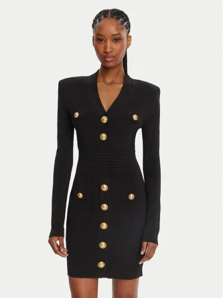 Balmain Kötött ruha fekete