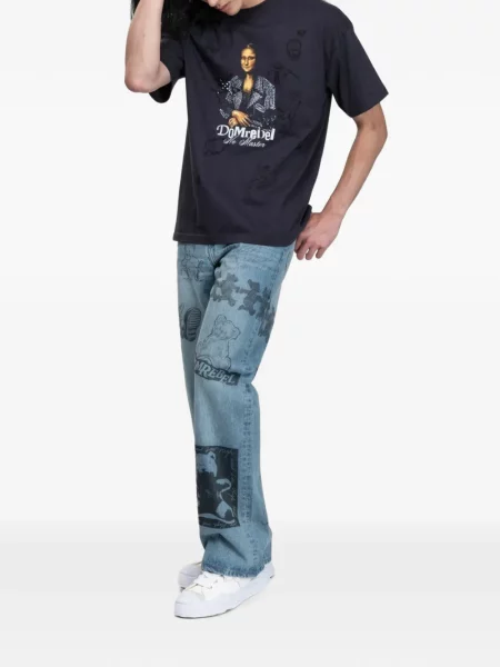 Tricou Domrebel cu imagine negru