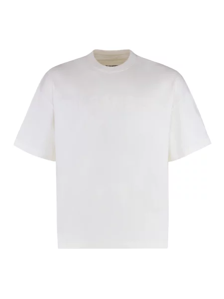 Koszulka Jil Sander z logo casual beżowa