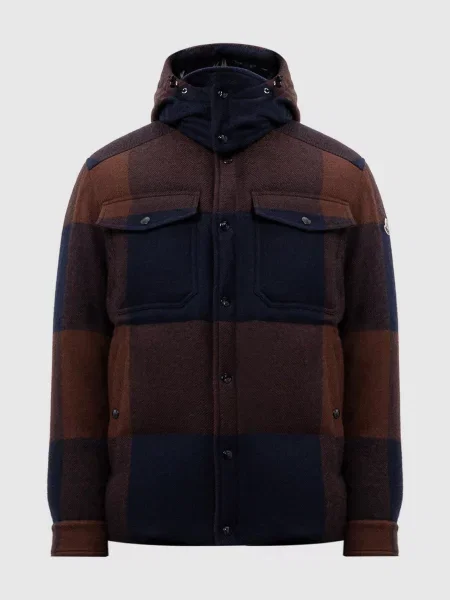 Пухова куртка Ladurns з вовни Moncler коричнева