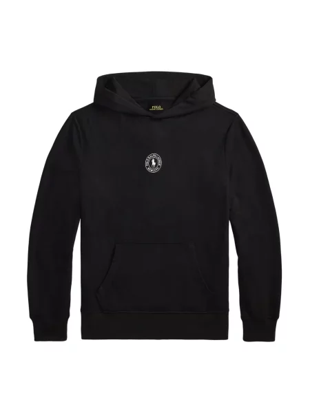 Bluza z kapturem Polo Ralph Lauren z autografem czarna