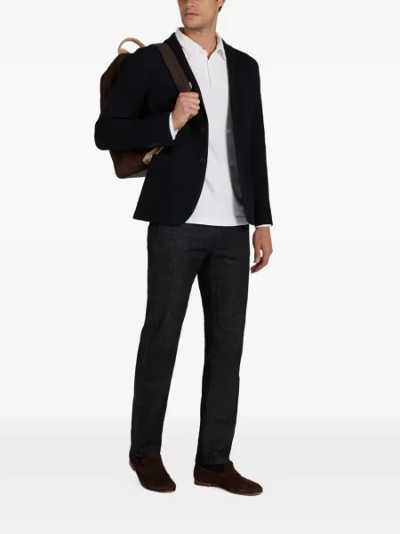 Lung tricou polo Slowear alb