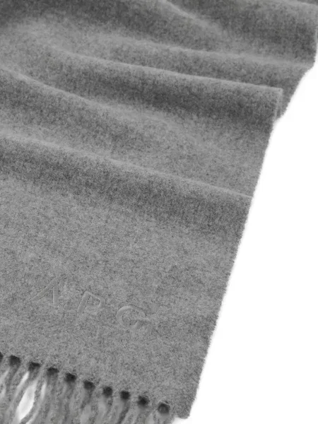 Fular A.p.c. cu broderie gri