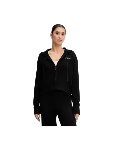 Bluza z kapturem Guess z kapturem czarna