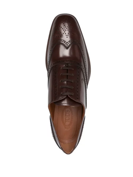 Brogues Tod's din piele maro