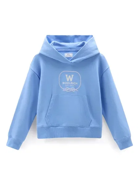 Bluza z kapturem dziecięca Woolrich niebieska