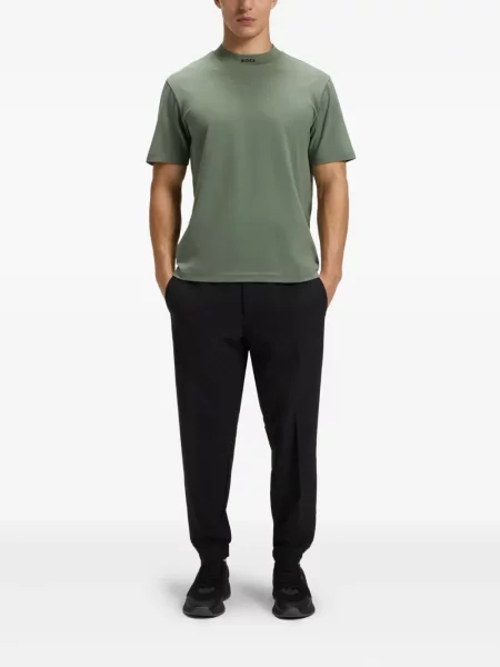 Tricou Boss cu decolteu rotund verde