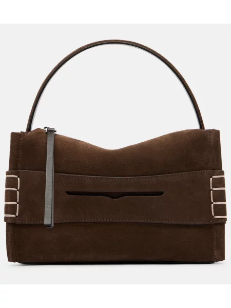 Geantă Jw Anderson din piele de căprioară maro