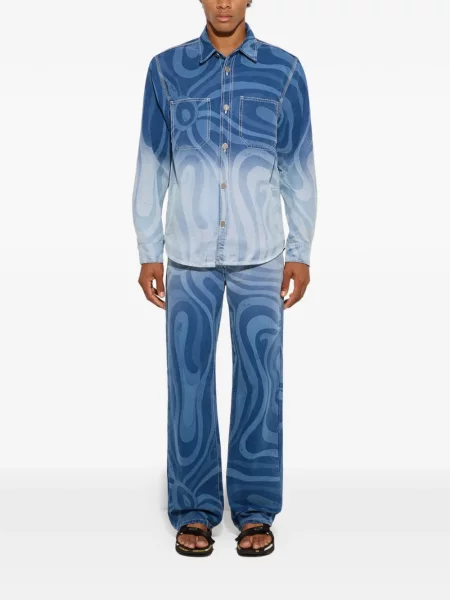 Pantaloni Pucci albastru