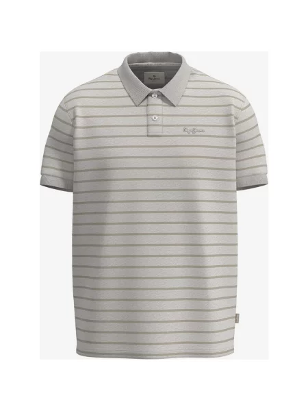 Koszulka polo z krótkim rękawem Pepe Jeans Stripes S szara