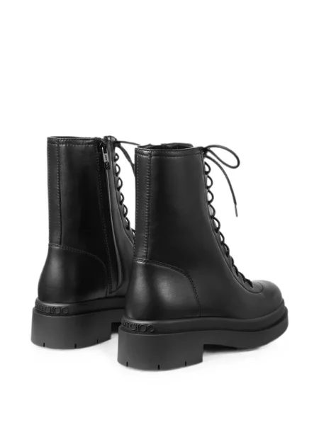 Кожени боти до глезена Jimmy Choo без ток черно