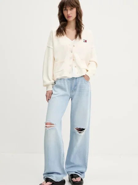 Tommy Jeans jeansy high waist niebieskie