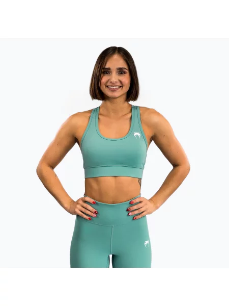 Biustonosz treningowy Venum Essential Medium Impact Sport aqua green zielony