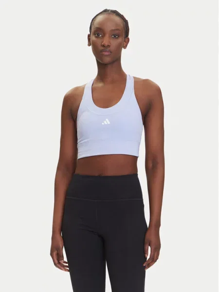 Adidas Biustonosz sportowy Run Pocket fioletowy