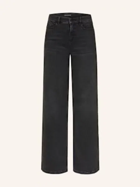 Opus Jeansy Wide Leg Melly Cool blau czarne