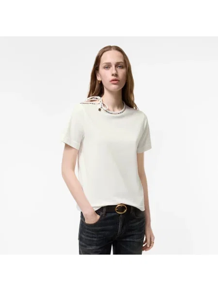 Koszulka Burberry z kokardką biała