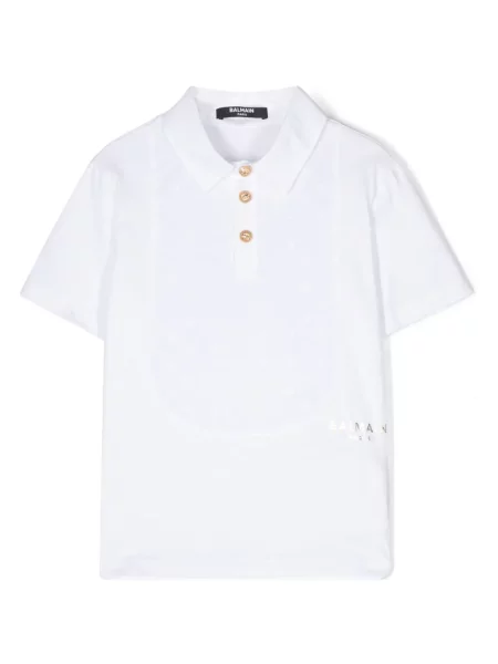 Koszulka polo dziecięca Balmain biała