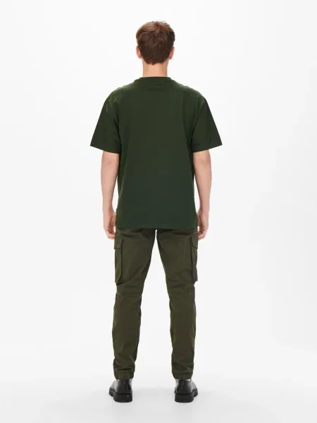 Only & Sons Tričko Fred jedľová khaki