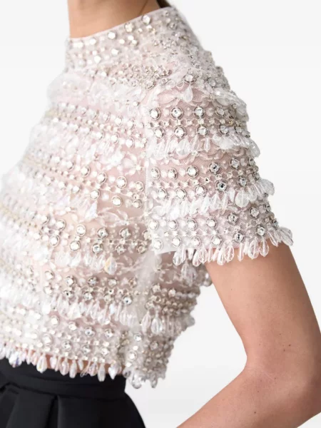 Pantaloni Carolina Herrera de mătase plisate negru